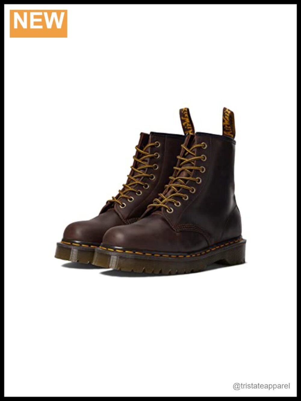 1460 Bex Leather Lace-Up Combat Boots, Dr. Martens Style, Chunky Sole
